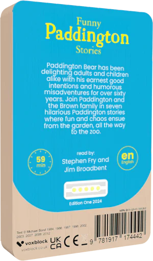 Funny Paddington Stories - VoxBlock Audiobook - Audiobook from The Bookhouse Broughty Ferry- Just £12.99! Shop now