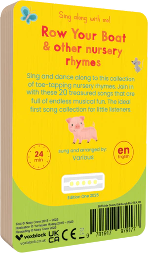Voxblock Audiobook - Row Your Boat & Other Nursery Rhymes - Book from The Bookhouse Broughty Ferry- Just £9.99! Shop now