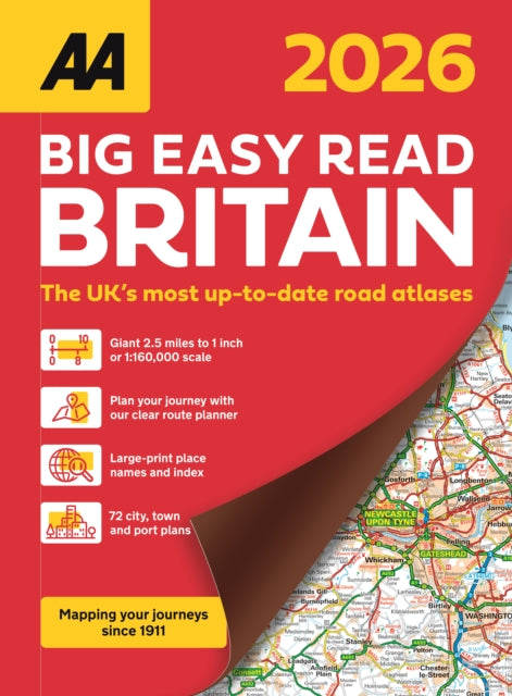 AA Big Easy Read Atlas Britain 2026 - Book from The Bookhouse Broughty Ferry- Just £16.99! Shop now