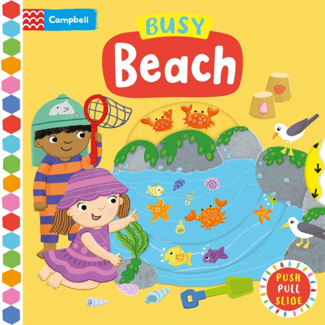 Busy Beach : A Push, Pull, Slide Book - Book from The Bookhouse Broughty Ferry- Just £7.99! Shop now