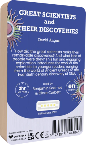 Great Scientists and Their Discoveries - Voxblock Audiobook - Audiobook from The Bookhouse Broughty Ferry- Just £9.99! Shop now