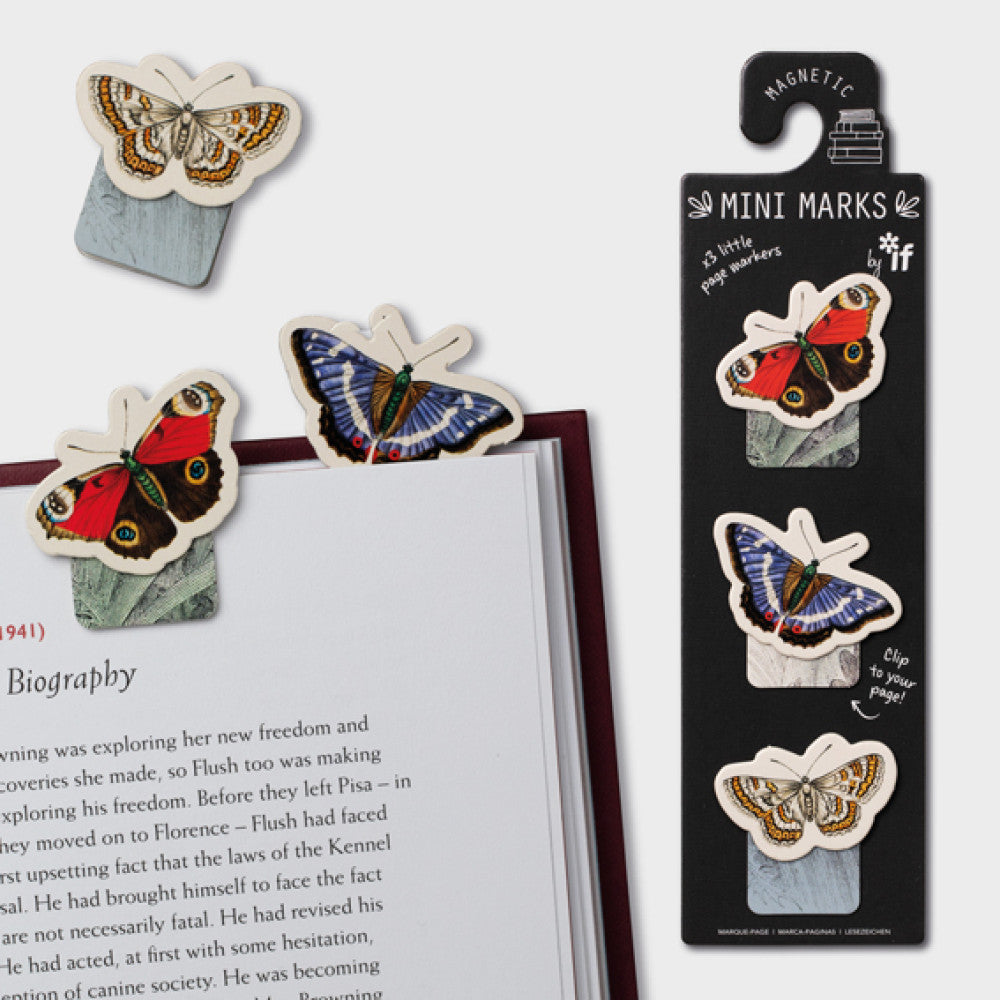 MAGNETIC MINI MARKS - Butterflies - Gift from The Bookhouse Broughty Ferry- Just £3.99! Shop now