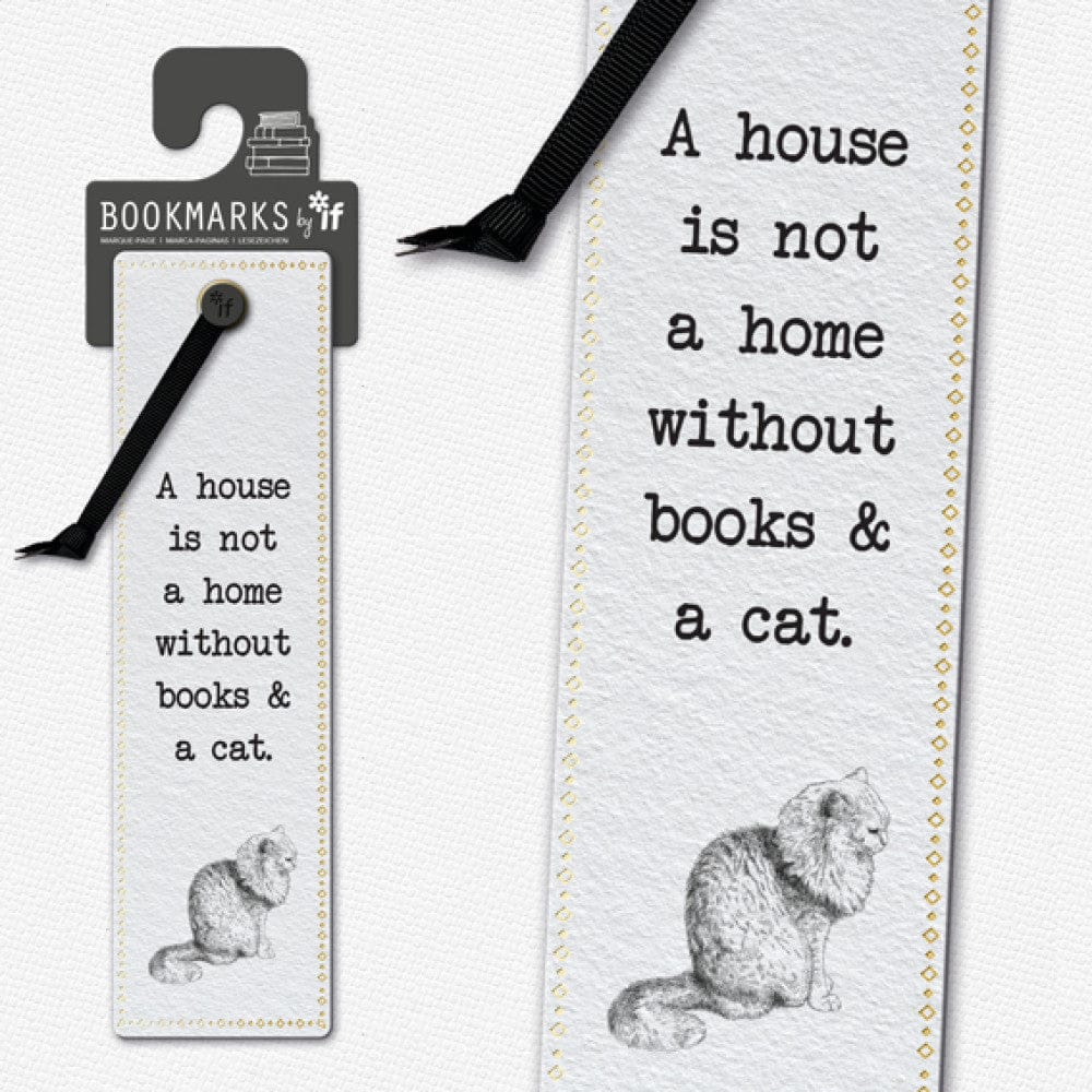 Literary Bookmarks - Books and a cat - Gift from The Bookhouse Broughty Ferry- Just £2.99! Shop now