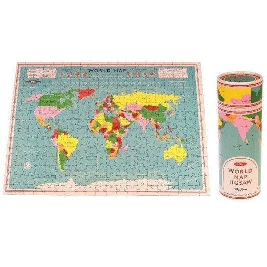 Jigsaw Puzzle In A Tube (300 Piece) - World Map - Jigsaw from The Bookhouse Broughty Ferry- Just £8.95! Shop now