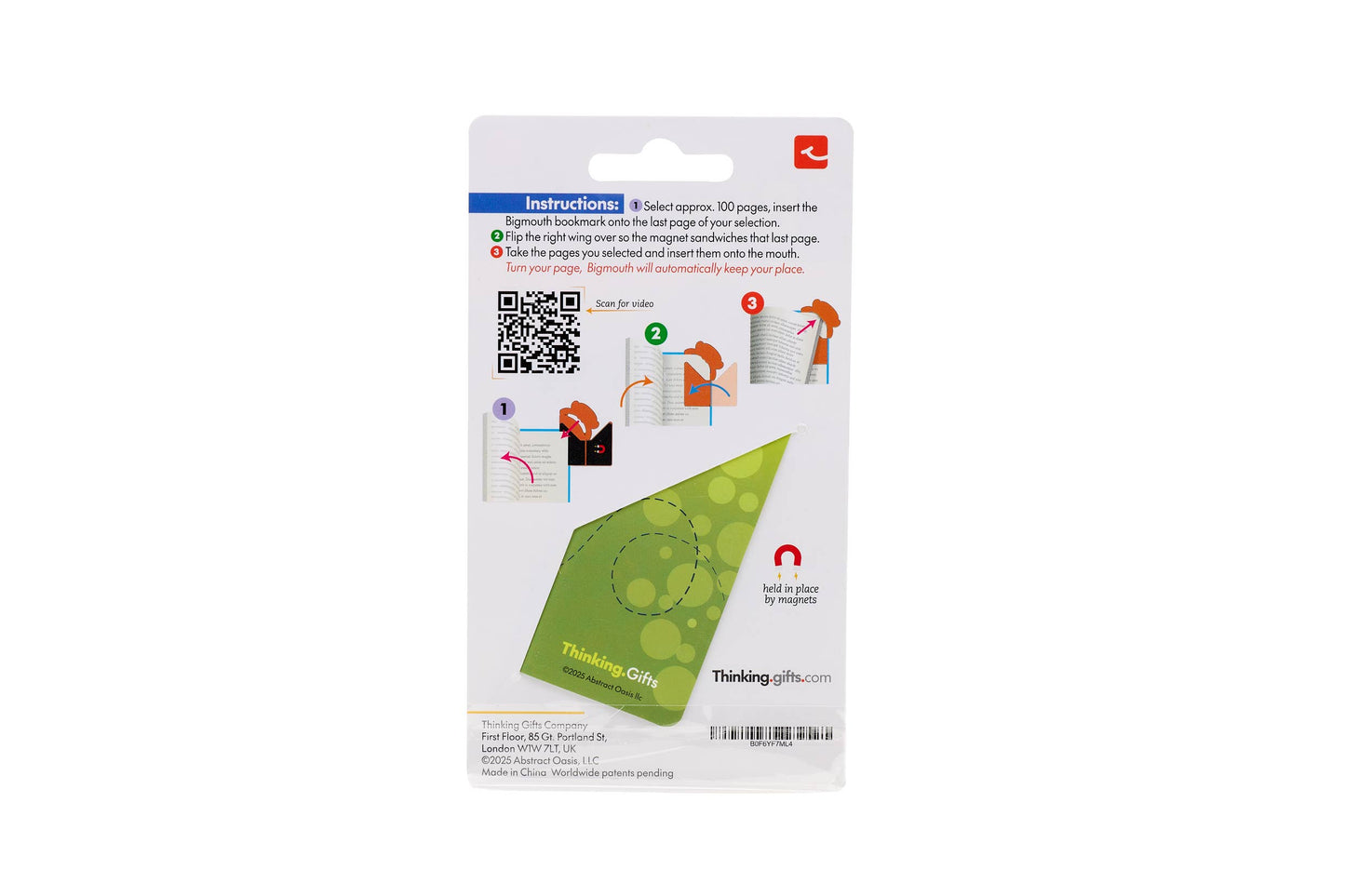 Magnetic Bigmouth Bookmark - Frog - Bookmark from The Bookhouse Broughty Ferry- Just £3.99! Shop now