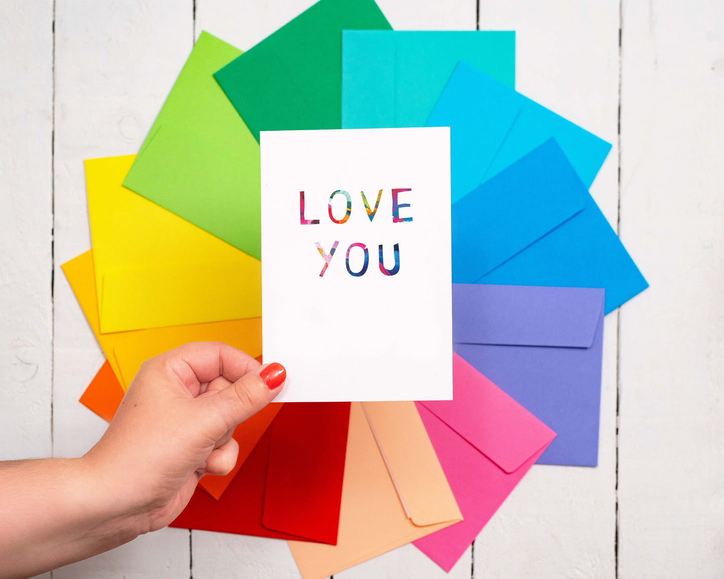 Love You Abstract Text Anniversary Card or Valentine's Card -  from The Bookhouse Broughty Ferry- Just £2.95! Shop now