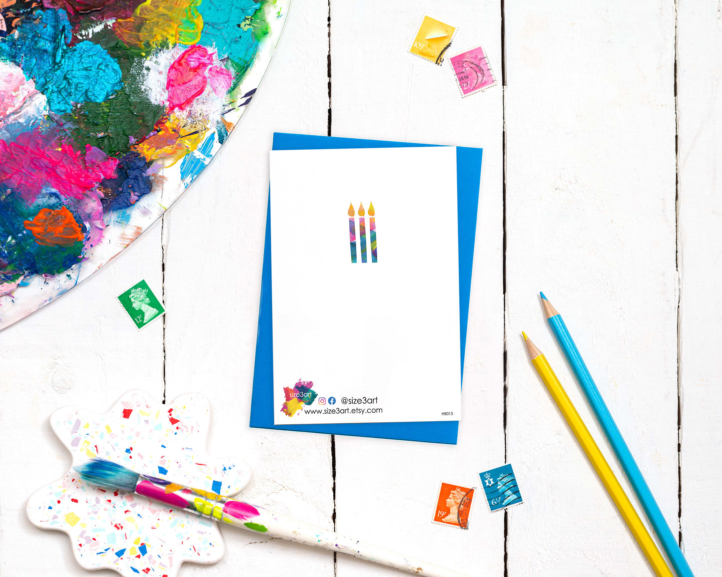 Happy Birthday Greeting Card - Abstract Cake Design -  from The Bookhouse Broughty Ferry- Just £2.95! Shop now