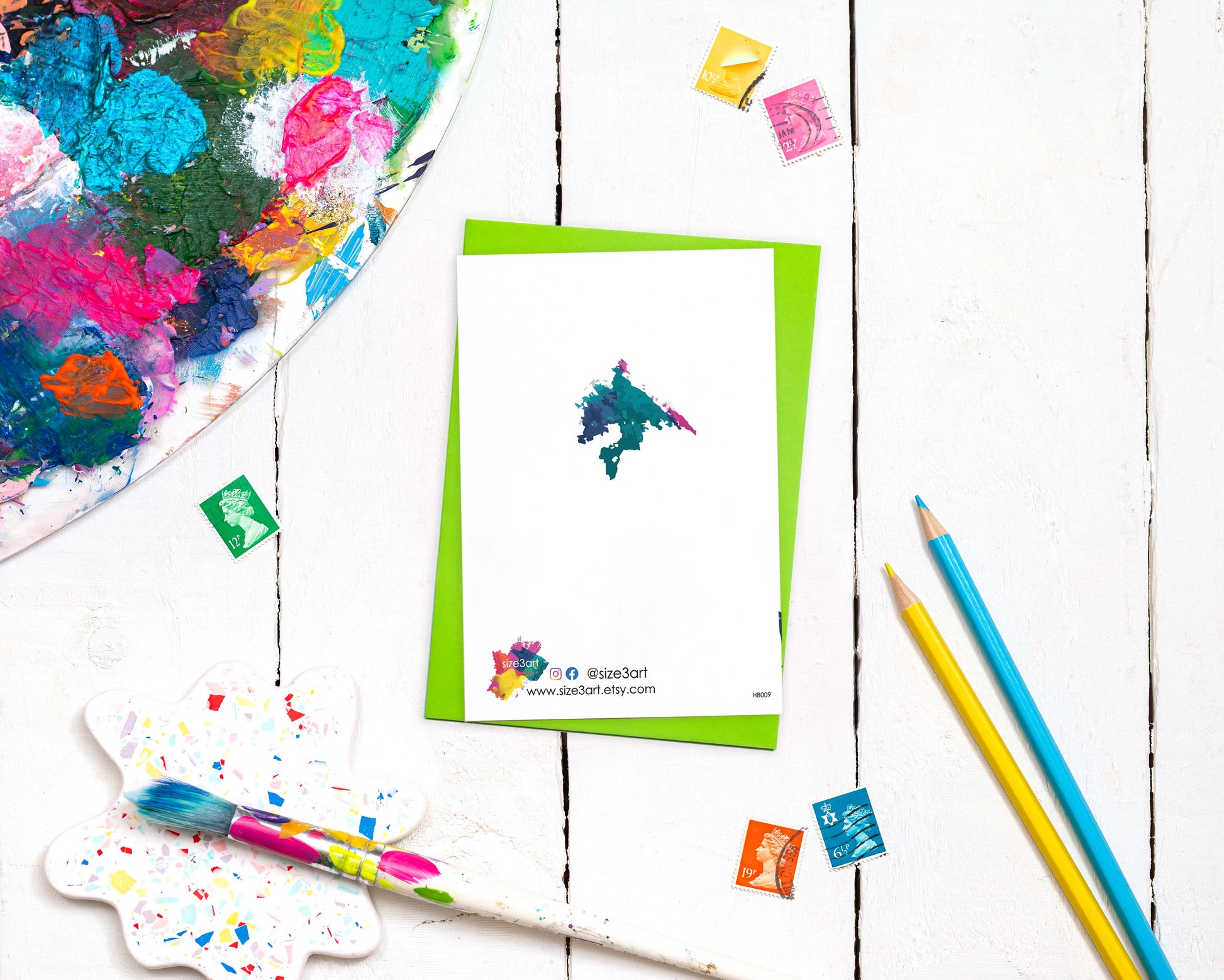 Happy Birthday Abstract Design Birthday Card -  from The Bookhouse Broughty Ferry- Just £2.95! Shop now