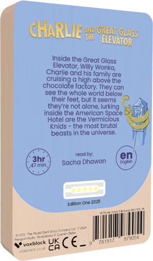 Charlie and the Great Glass Elevator - Voxblock - Book from The Bookhouse Broughty Ferry- Just £13.99! Shop now