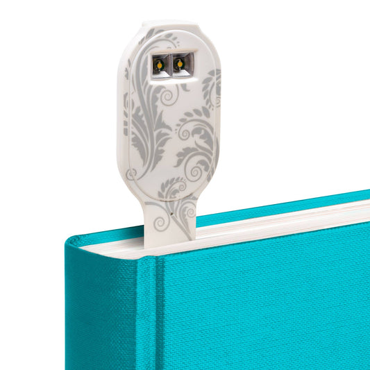 Flexilight Rechargeable Booklight & Bookmark - White Flowers - Book Accessory from The Bookhouse Broughty Ferry- Just £19.99! Shop now
