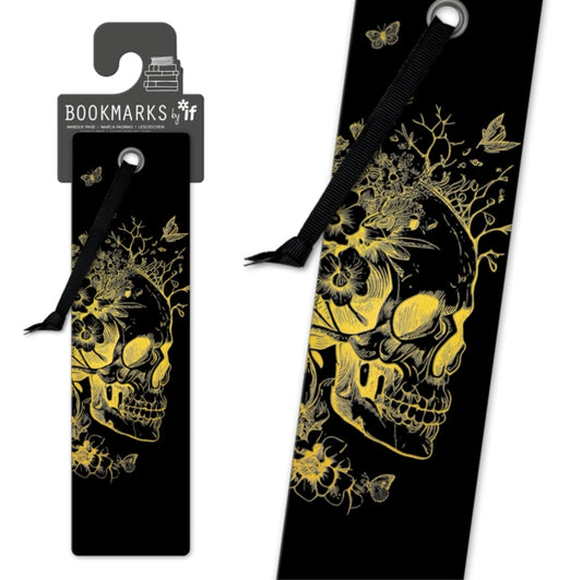 Quirky Bookmarks - Gold Skull - Gift from The Bookhouse Broughty Ferry- Just £3.99! Shop now