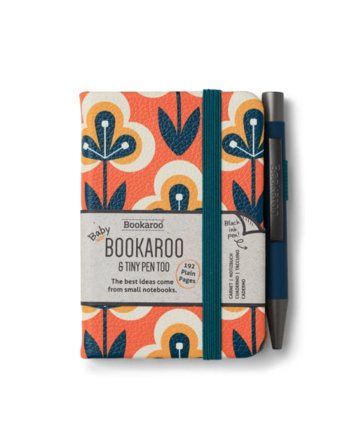 Bookaroo - A7 Baby Notebook & Pen - Teal & Orange - Retro - Book from The Bookhouse Broughty Ferry- Just £9.99! Shop now