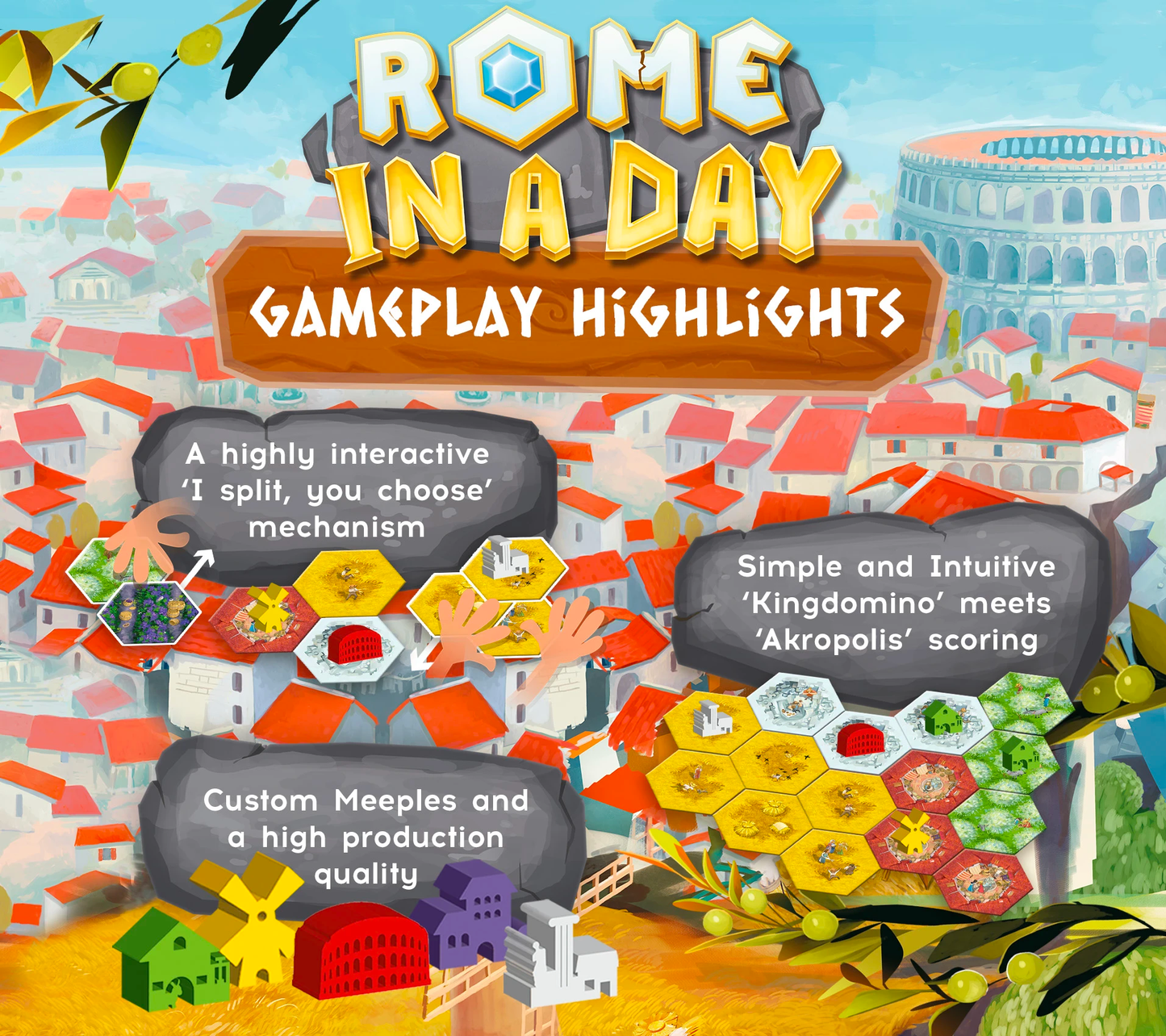 Rome in a day - Board Game -  from The Bookhouse Broughty Ferry- Just £19.99! Shop now