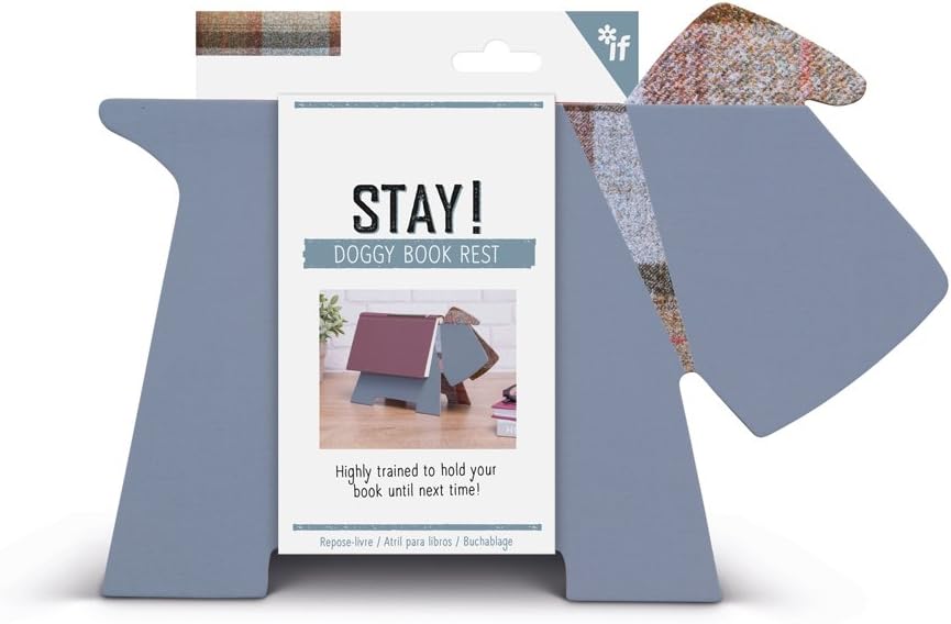 STAY Doggy Book Rest - Blue - Gift from The Bookhouse Broughty Ferry- Just £14.40! Shop now