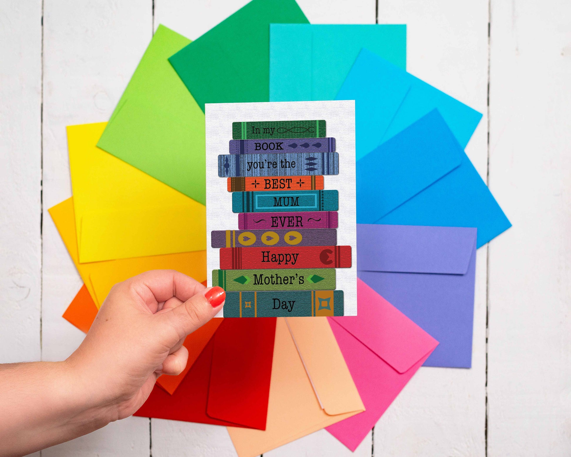 Mother's Day Greeting Card - Books - Great for Bookshops -  from The Bookhouse Broughty Ferry- Just £2.95! Shop now