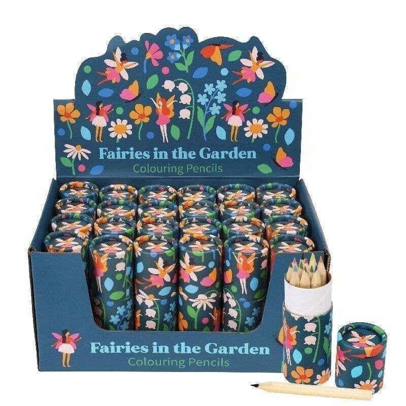 Tube of Colouring Pencils - Fairies In The Garden - gift from The Bookhouse Broughty Ferry- Just £2.95! Shop now