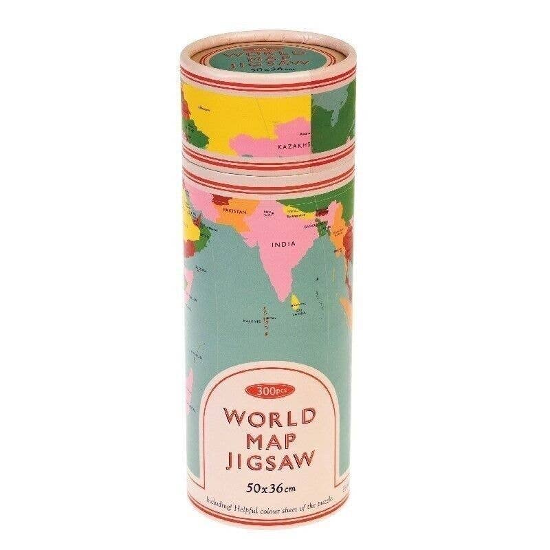 Jigsaw Puzzle In A Tube (300 Piece) - World Map - Jigsaw from The Bookhouse Broughty Ferry- Just £8.95! Shop now