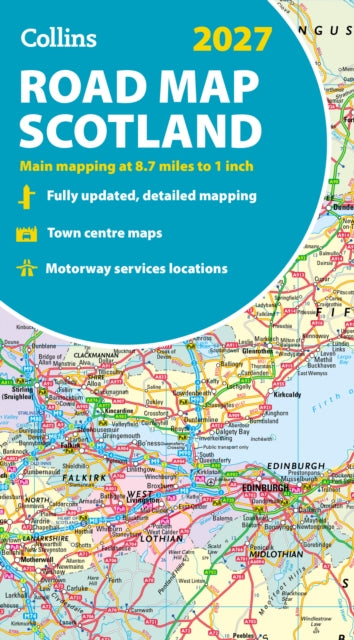 2027 Collins Road Map of Scotland : Folded Road Map - Book from The Bookhouse Broughty Ferry- Just £7.99! Shop now