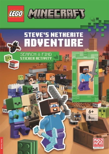 LEGO® Minecraft®: Steve’s Netherite Adventure Search & Find Sticker Activity (with Steve minifigure and sword) - Book from The Bookhouse Broughty Ferry- Just £8.99! Shop now