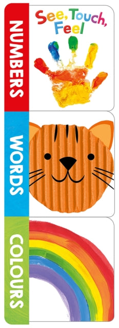 See, Touch, Feel Words, Numbers, Colours (Chunky Set) : With 3 mini board books - Book from The Bookhouse Broughty Ferry- Just £6.99! Shop now