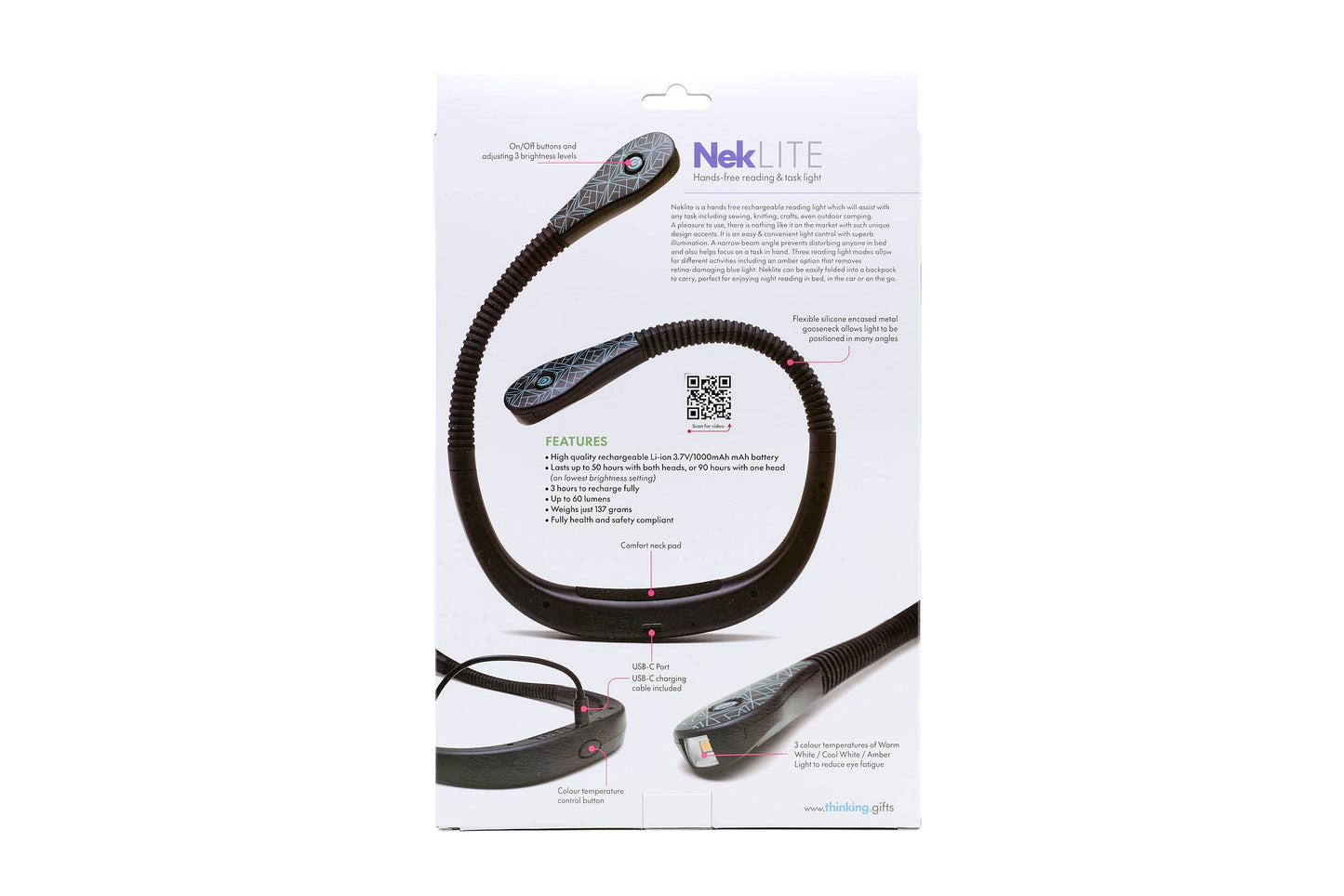 Neklite Booklight - White - Book Accessory from The Bookhouse Broughty Ferry- Just £26.99! Shop now