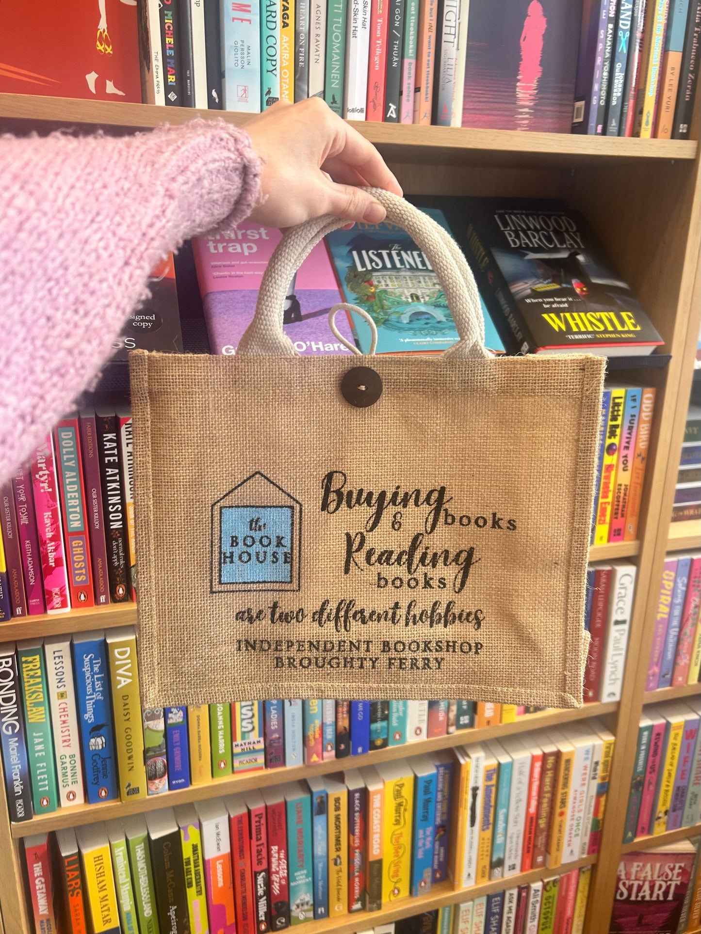 Bookhouse Dundee Jute Bag - Tote bag from The Bookhouse Broughty Ferry- Just £7.99! Shop now
