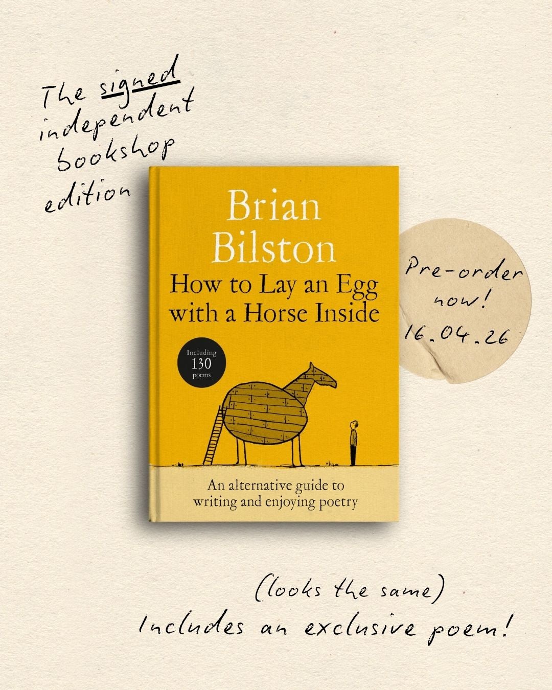 How to Lay an Egg with a Horse Inside - INDIES EXCLUSIVE EDITION - Book from The Bookhouse Broughty Ferry- Just £16.99! Shop now