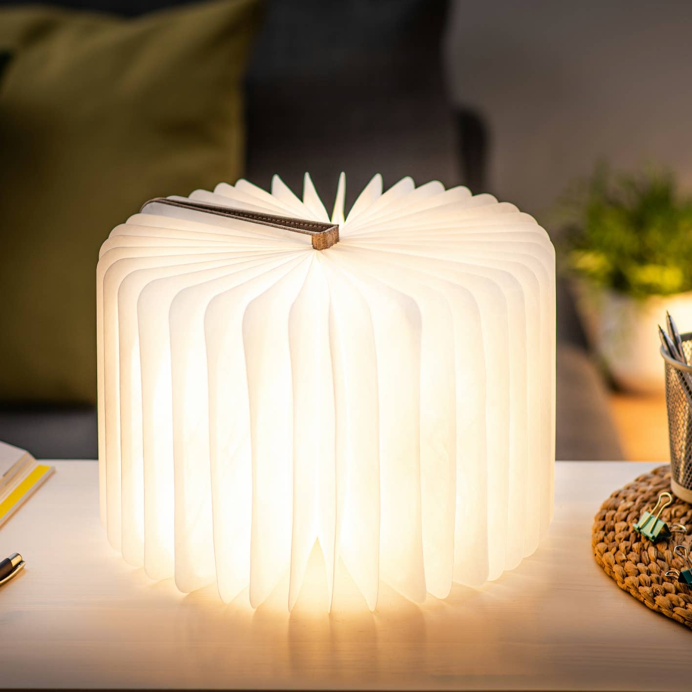 Pink Linen Fabric Smart Book Light -  from The Bookhouse Broughty Ferry- Just £34.99! Shop now