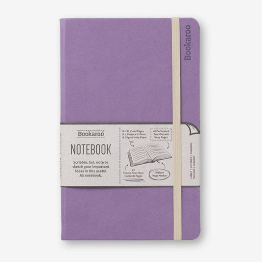 BOOKAROO A5 NOTEBOOK - Aubergine - Gift from The Bookhouse Broughty Ferry- Just £9.99! Shop now