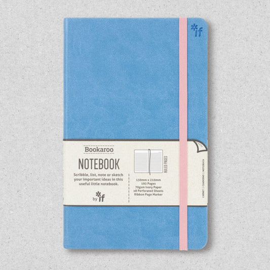 BOOKAROO A5 NOTEBOOK - SKY BLUE - Gift from The Bookhouse Broughty Ferry- Just £8.99! Shop now
