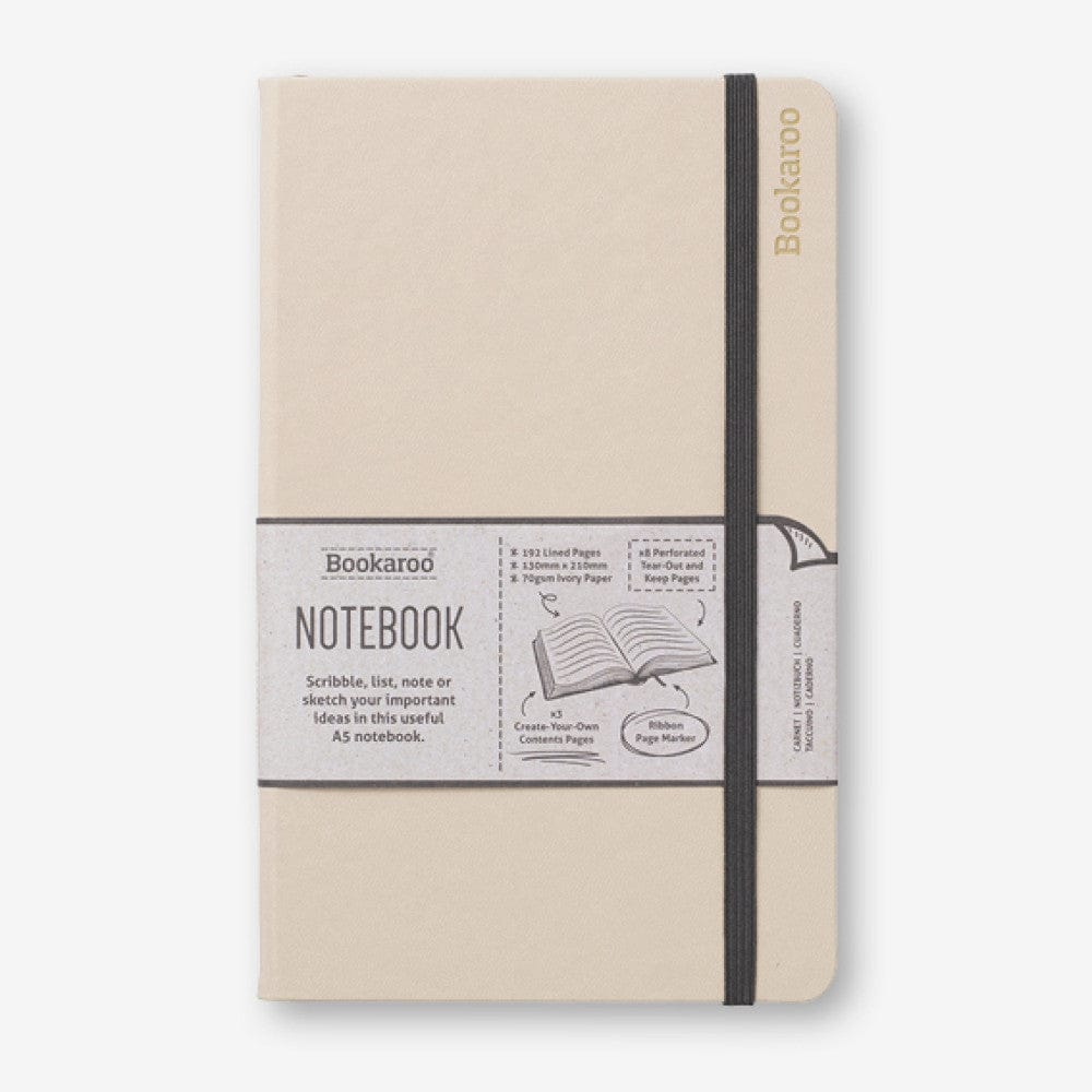 Bookaroo Notebook (A5) Journal - Cream - Gift from The Bookhouse Broughty Ferry- Just £9.99! Shop now