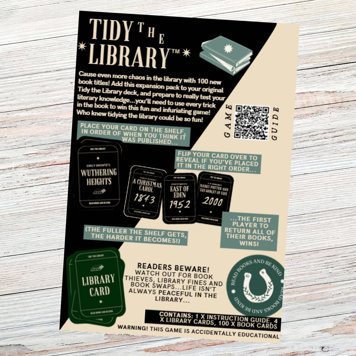 TIDY THE LIBRARY: The Expansion Pack Book Lover's Card Game -  from The Bookhouse Broughty Ferry- Just £9.99! Shop now