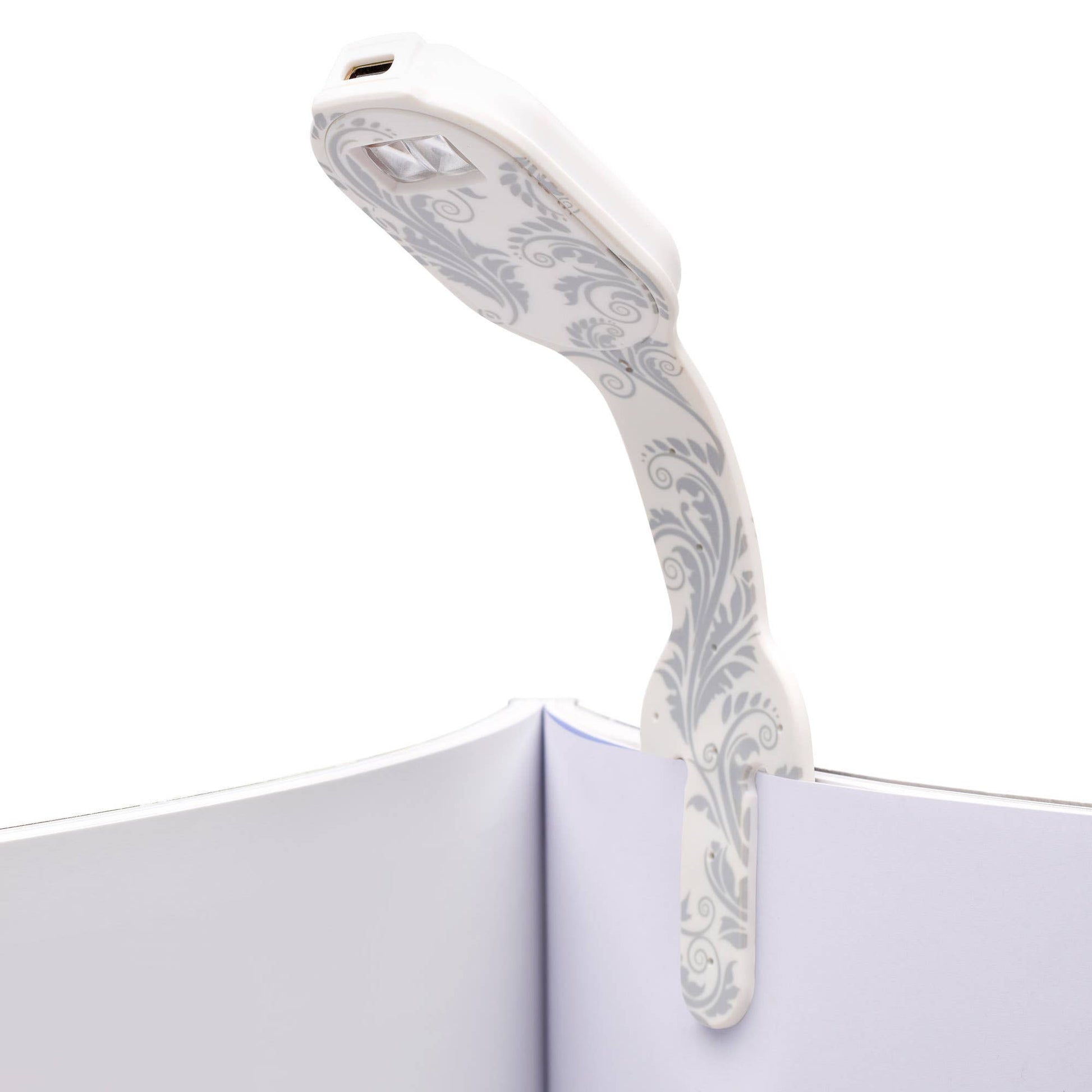 Flexilight Rechargeable Booklight & Bookmark - White Flowers - Book Accessory from The Bookhouse Broughty Ferry- Just £19.99! Shop now