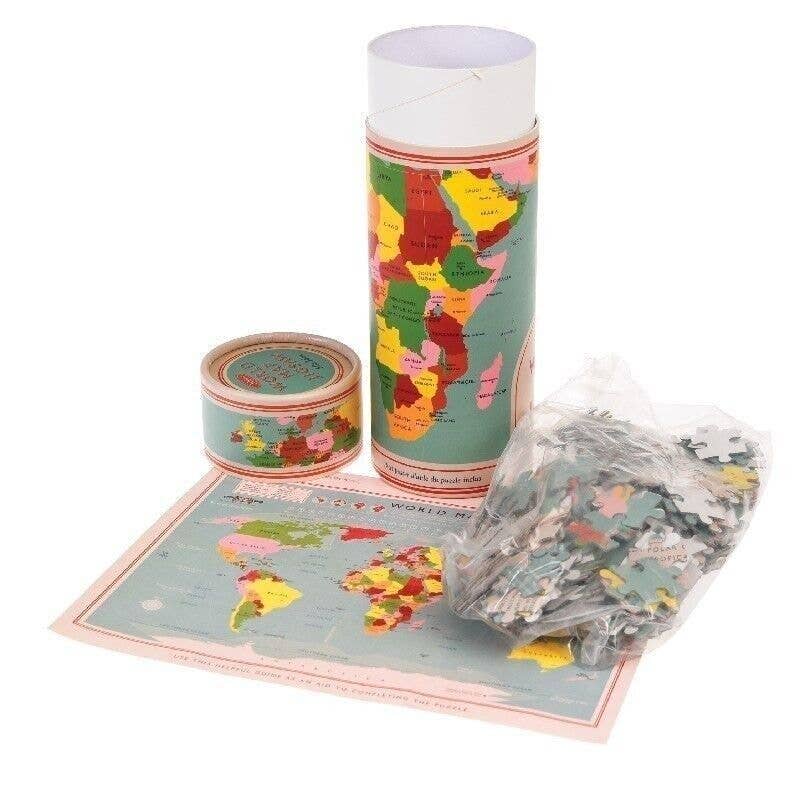 Jigsaw Puzzle In A Tube (300 Piece) - World Map - Jigsaw from The Bookhouse Broughty Ferry- Just £8.95! Shop now