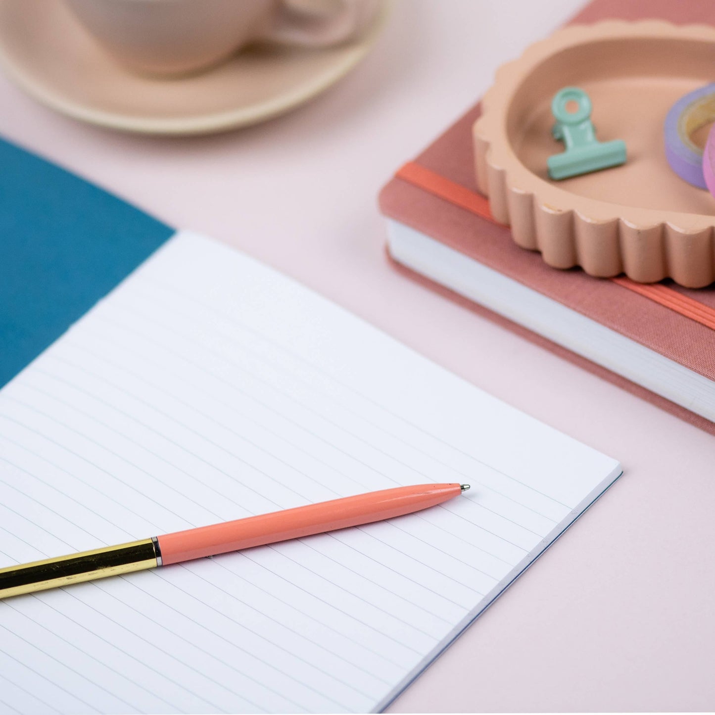 Happy thoughts gratitude notebook - A5 lined green teal - Gift Cards from The Bookhouse Broughty Ferry- Just £6! Shop now