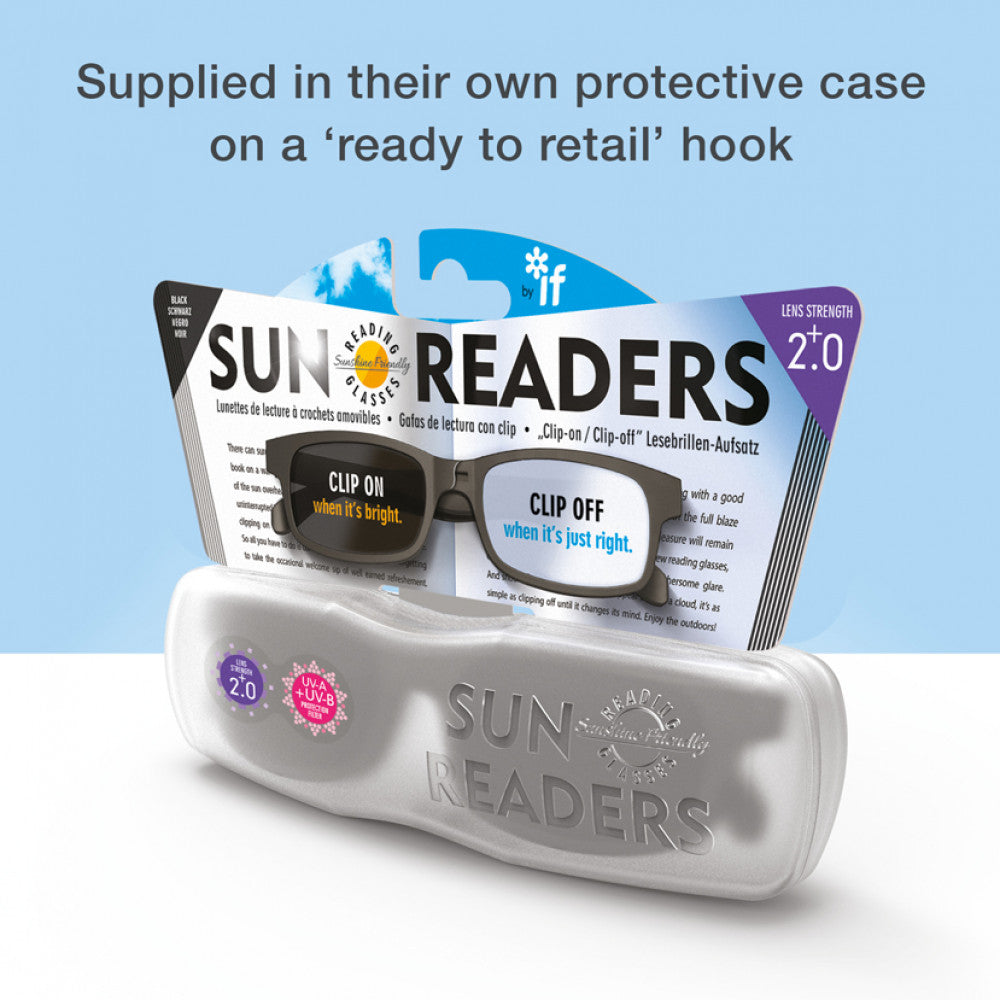 BLACK +1.5 - SUN READERS - Reading Glasses from The Bookhouse Broughty Ferry- Just £14.99! Shop now