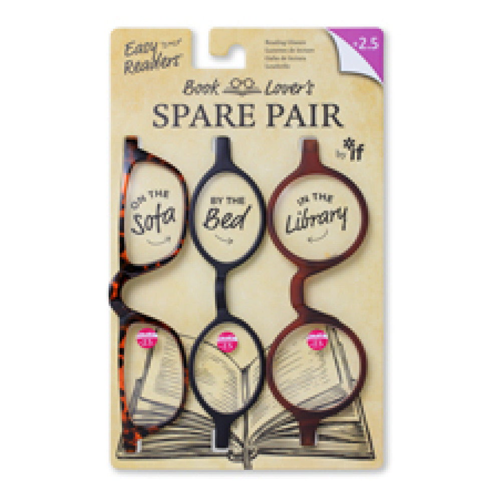 EASY READERS - BOOK LOVERS SPARE PAIR +2.5 - Gift from The Bookhouse Broughty Ferry- Just £16.99! Shop now