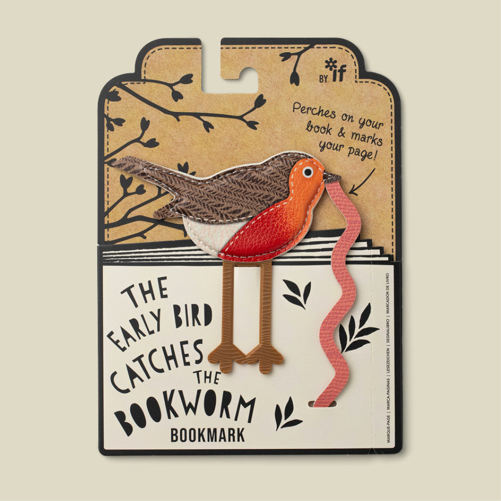 THE EARLY BIRD CATCHES THE BOOKWORM BOOKMARK - ROBIN - Gift from The Bookhouse Broughty Ferry- Just £9.99! Shop now