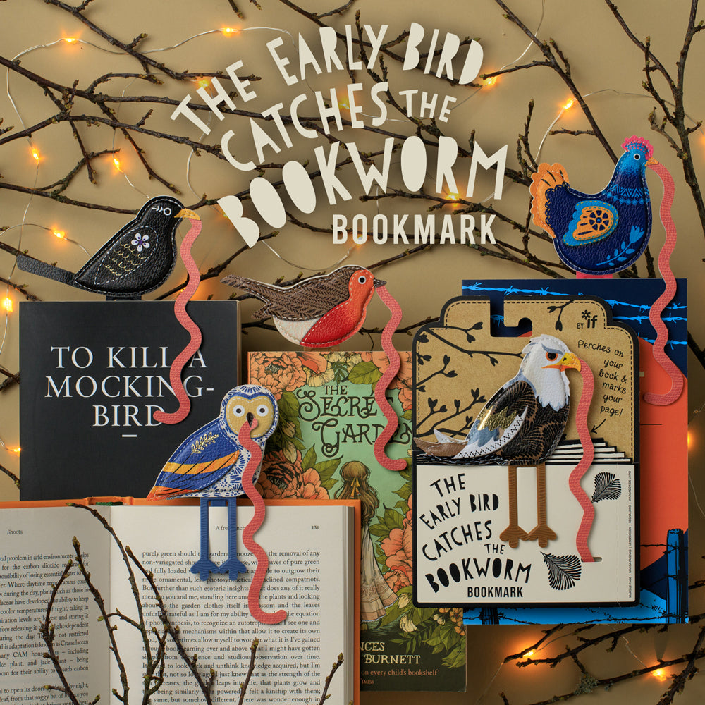 THE EARLY BIRD CATCHES THE BOOKWORM BOOKMARK - ROBIN - Gift from The Bookhouse Broughty Ferry- Just £9.99! Shop now
